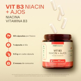 Vitamina B3 Con Niacina Y Ajo VITAL BOTANICS