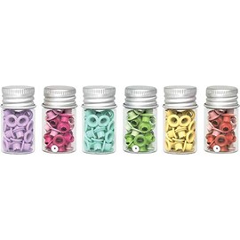 We R Memory Keepers 0633356604259 Storage Bottle Storage & Decor-Medium Glass Jars (6 Piece), Multi