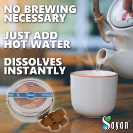 Sayan Siberian Evening Instant Chaga Mushroom Tea with Peach Leaf & Fir Needle Extract (60 Pcs)-Wild-Harvested Premium Blend – Natural Antioxidant for Immune Support and Improved Digestion