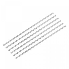 sourcing map HSS(High Speed Steel) Extra Long Twist Drill Bits, 3.5mm Drill Diameter 160mm Length for Hardened Metal Woodwork Plastic Aluminum Alloy 6 Pcs