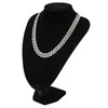 19.7in Necklace Rhombus Full Rhinestones Cool Double Layered Chain Necklace