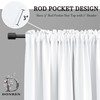 DONREN Pure White Small Window Curtain Panels for Kitchen -