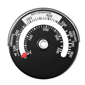 Homzenify Wood Stove Fireplace Thermometer - Magnetic Stove Meter Thermometer for Wood Burning Stoves Top, Fireplaces, Pellet Stove, Gas Stove