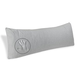 Milliard Full Body Pillow - Shredded Memory Foam with Washable Cover - Long, Hypoallergenic, Firm Hug Pillows for Side and Back Sleepers (54in, Cool Grey)
