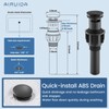 Airuida Vessel Sink Faucet Oil Rubbed Bronze Tall Waterfall Bathroom