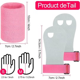 Palm Protector Gymnastics Grips Wristbands,4Pcs Palm Protector Gymnastics Bar Palm Grip,Gymnastic Hand Grips Gymnastic Bar Palm Protection,Palm Hand Grips Protectors Gymnastics Palm Protectors,Pink