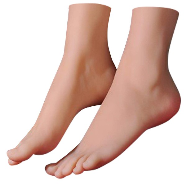 1 Pair of Silicone Life-Size Model Women’s feet Display Artistic