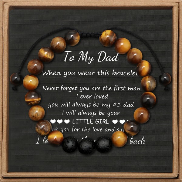JoycuFF Dad Bracelets for Men Birthday Father's Day Thanksgiving Day