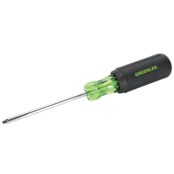 Greenlee 0353-23C Screwdriver with Soft Ergo Grip, Square-Recess Tip, #2 by 8-Inch