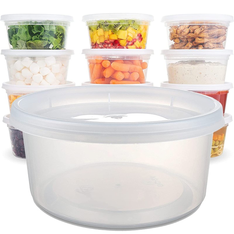 Zuvo Plastic Sauce Containers with Lids - 04 OZ (50