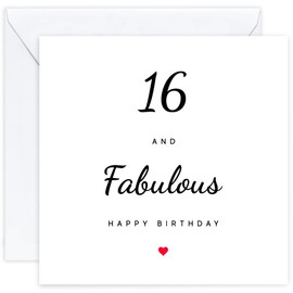 16th Birthday Card - Sixteenth Birthday Card for 16 Year Old Girls Teenager Daughter Granddaughter Niece Sister Her (Age 16)