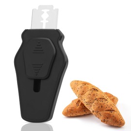 MAGICPALACE Bread Lame for Dough, Magnetic Bread Lame - Clever Push-Pull Design, Professional Dough Scoring Tool for Artisan Sourdough Baking with 5PCS Blades for Artisan Bread(1, Black)