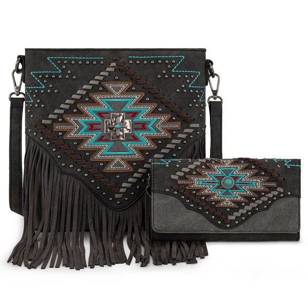 Montana West Aztec Crossbody Bags for Women Fringe Shoulder Bag