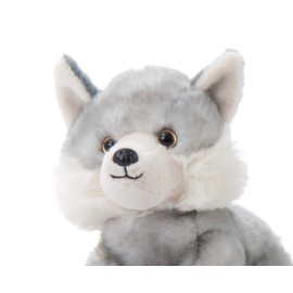 The Petting Zoo Wolf Stuffed Animal, Gifts for Kids, Wild Onez Zoo Animals, Grey Wolf Plush Toy 8 inches