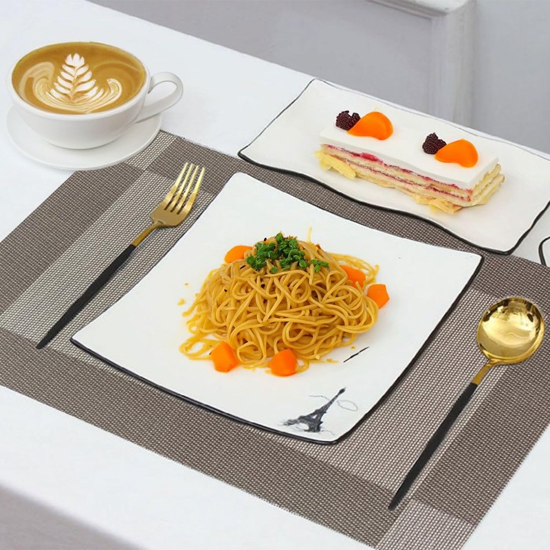 Lumaca Washable Placemats, Set of 6 Placemats Made of 70%