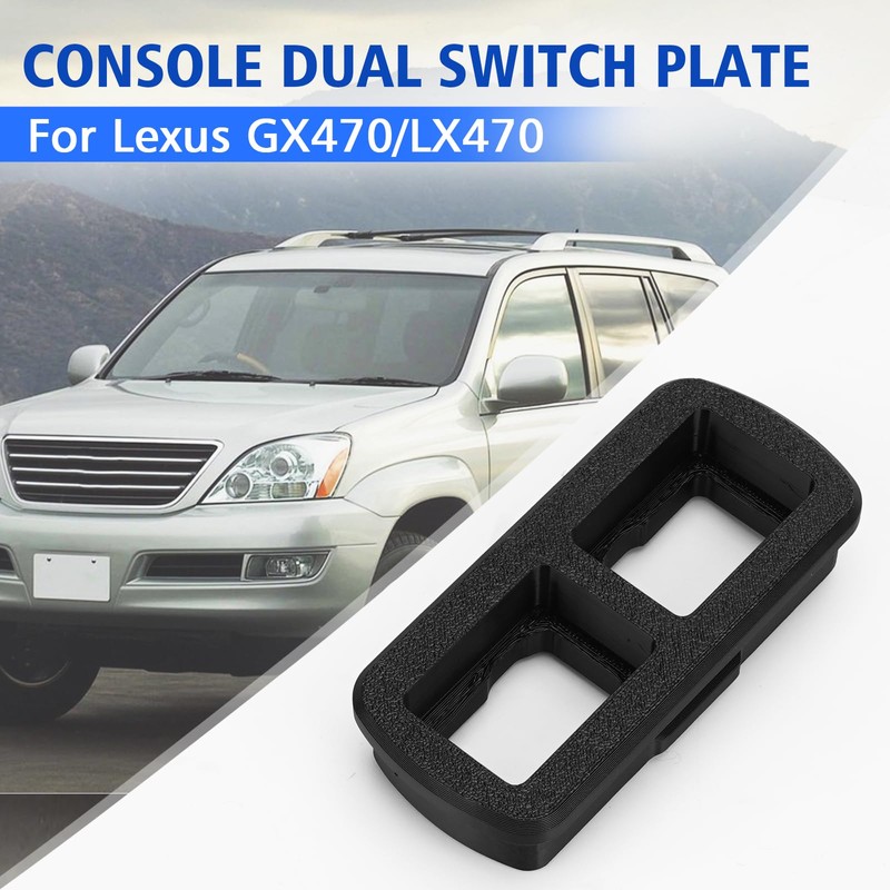 URLWALL Console Dual Switch Plate for Lexus GX470/LX470, Light or