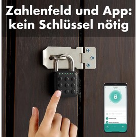 Xcase Bluetooth Cellar Lock: Set of 2 Metal Padlocks, Combination Code, App, Bluetooth 5, IP67 (Suitcase Lock Combination Lock, Box Lock)