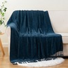 BATTILO HOME Navy Blue Throw Blanket for Couch Bed Sofa,