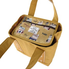 Kusguru Japan MU Tote Bag with Cat Round Lid, Small