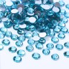 Meibite Aquamarine Flatback Rhinestones, Glass Rhinestones for Nail Art and