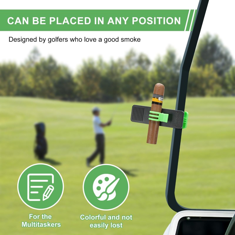 ScapeX Cigar Clip - Multifunctional Cigar Holder for Golf Cart