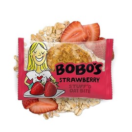 Bobo's Oat Stuff'd Bites (Strawberry, 30 Pack Box of 1.3 oz Bites) Gluten Free Whole Grain Rolled Oat Snack- Great Tasting Vegan On-The-Go Snack, Made in the USA