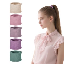 Pack of 10 Thick Cotton Hair Bobbles for Women, Metal-Free, Non-Slip Hair Bobbles, Retractable Elastic Hair Bobbles, Small for Men and Women for Daily Use, Sports (Black) (Colour)