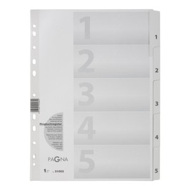 Pagna 31003 8 Index 1-5 A4 Pack of 5 White