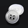 dophee 100pcs Plastic White Buttons for Crafts, 4 Holes Round