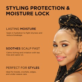 African Pride Black Castor Miracle Hair & Scalp Sealing Oil – Hair Oil with Black Castor, Tea Tree & Soybean Oil for Moisture Lock, Scalp Relief & Growth Support | 6oz (Pack of 3)