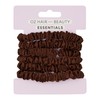 Oz Essentials Small Scrunchie 6 Pack - Brown