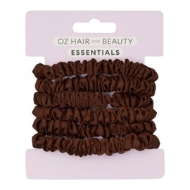 Oz Essentials Small Scrunchie 6 Pack - Brown