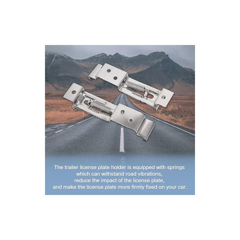 4 Pcs number plate holder for Trailers, Stainless Steel Bracket
