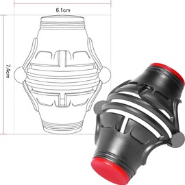 SAMCOS Golf Ball Marker 360 Degree Triple 3 Line Golf Ball Alignment Tool Easy to Line Easy to Carry 360 Degree + 180 Degree Coupling Golf Ball Line Drawing Marker Kit