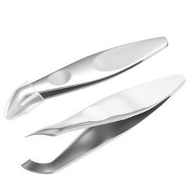 MBAIYO 2 Pcs Mini Cuticle Cutter, Mini Cuticle Clipper Hangnail Clipper Trimmer Tweezers Professional Manicure Pedicure Nippers Precise Nail Trimmer for Trim Nail Dead Skin Hangnails(Silver)