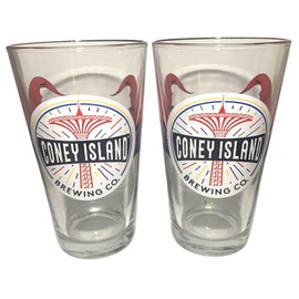 Coney Island Brewing Company | 16 oz Pint Glasses | Set of Two (2)