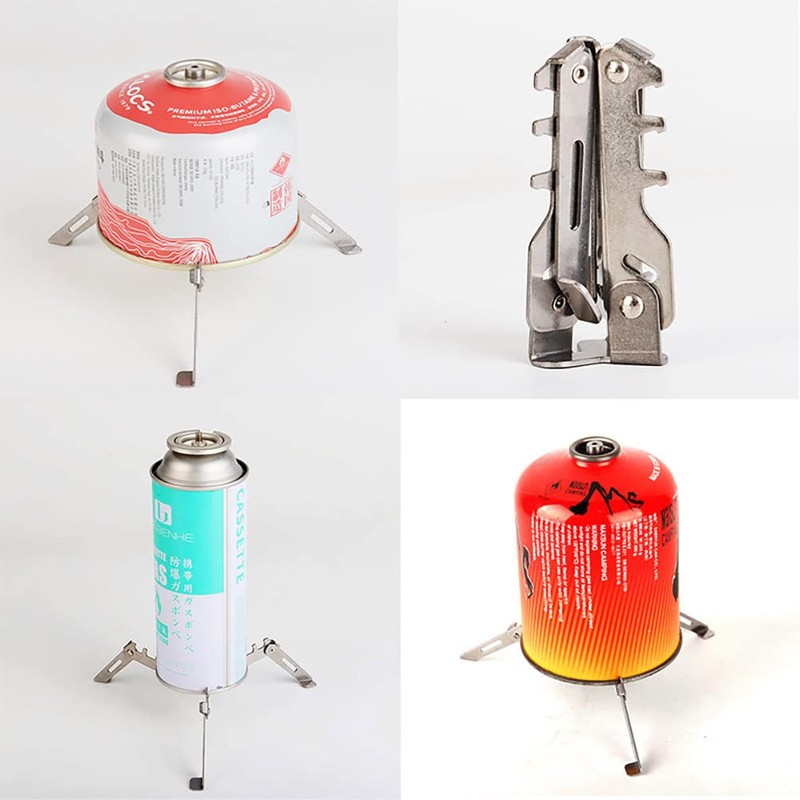 Techigher Universal Gas Canister Stand Foldable Metal Tank Stove Base