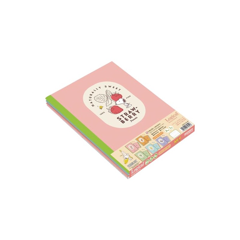 Nakabayashi 5PNCB515A-5P Swing Logical Notebook Semi B5 Snoopy Fruit