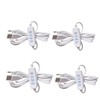 Galepromot 4 Pcs White DC5V USB LED Dimmer Extension Cable