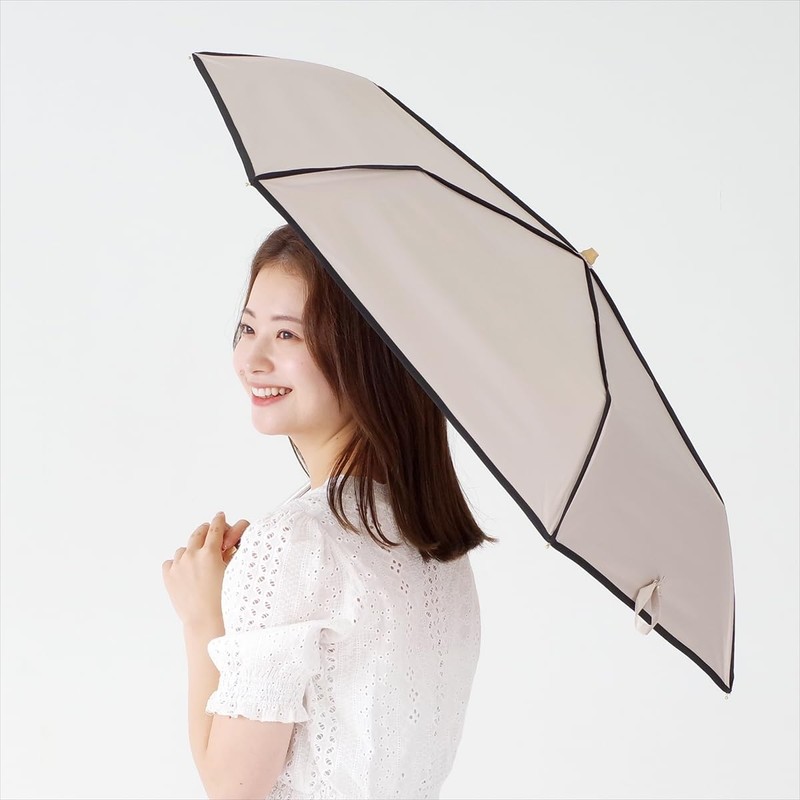 Nifty Colors 2370BG Folding Umbrella, Blackout Piping Mini