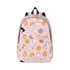 Zminciu Cute Cat Backpack Laptop Bag Durable Canvas Capacity Large Cute Backpacks Travel Bag - Medium
