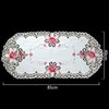 Sobeta Embroidered Table Cover,White Oval Lace Tablecloth Doily Embroidered Floral