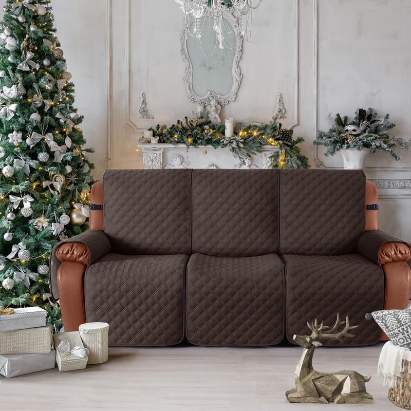 Ruaozz Waterproof Recliner Sofa Cover 1-Piece Couch Covers for Reclining
