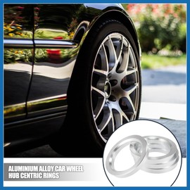 A ABSOPRO 4pcs OD 72.6mm to ID 56.1mm Aluminium Alloy Car Hub Centric Rings Item Replacement