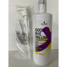 Schwarzkopf Good Bye Yellow pH 4.5 Neutralizing Wash Shampoo 33.8 oz W/PUMP