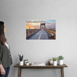 CANVAS ON DEMAND Brooklyn Bridge, New York City. Wall Decal, Photography Artwork