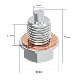 INNAL Magnetische ÖLablassschraube M14X1,5 Magnetische Dichtung Ölwannenablassmutter mit Dichtring Edelstahl Ablassschraube Öl Ölwannenwanne Aus Rücklaufablassschraube Adapter Auto Ölschraube