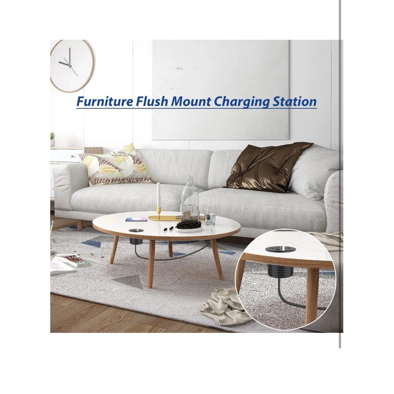 Jgstkcity 3 inch Desktop Power Grommet USB C,20W Fast Charging