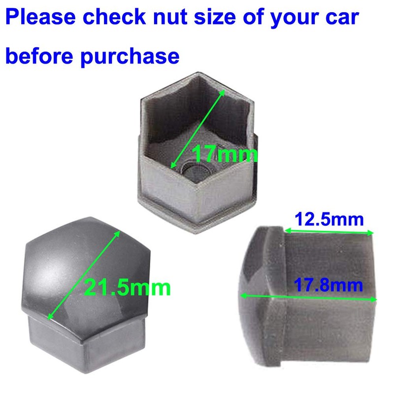 24pcs Wheel Nut Cap 17mm Wheel Bolt Nut Caps Covers,