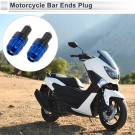 RATCHROLL 2pcs Motorcycle Bar Ends Plug Universal Handlebar Bar End Caps Aluminum Alloy for 7/8" 22mm Handlebar Blue